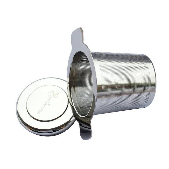 Yolococa Tea Infuser Strainer With Lid and Double Handles Perfect Brew-in-Mug Filter for Loose Leaf Tea N5