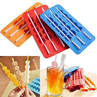 Sher Summer Candied Fruit Style 6 Colors Ice Cream Maker Mold Popsicle Molds Silicone Freezer Ice Pop Makers (... N5
