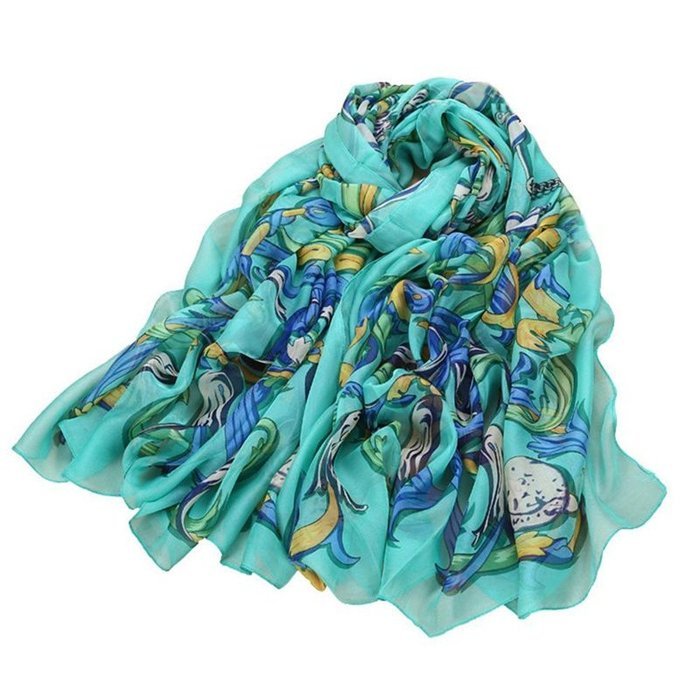 Banggood New 1x Fashionable Soft Chiffon Printed Floral Scarf N3