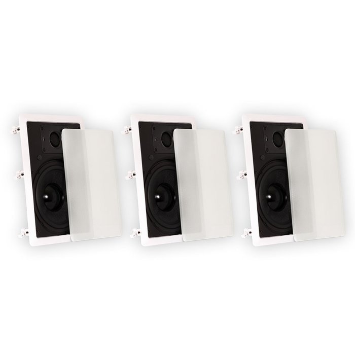 Theater Solutions TSS8W In Wall 8" Speakers Surround Sound Home Theater Deluxe 3 Speaker Set TSS8W-3S
