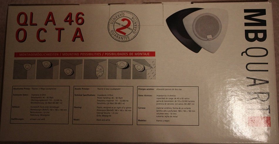 MB Quart QLA46 Octa 5.25" Corner/Wall Mount Speakers N4