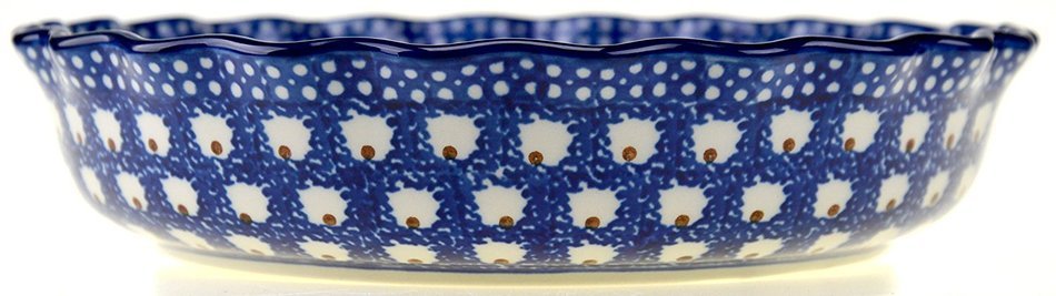 Ceramika Artystyczna Polish Handmade Deep Fluted Pie Pan 11"