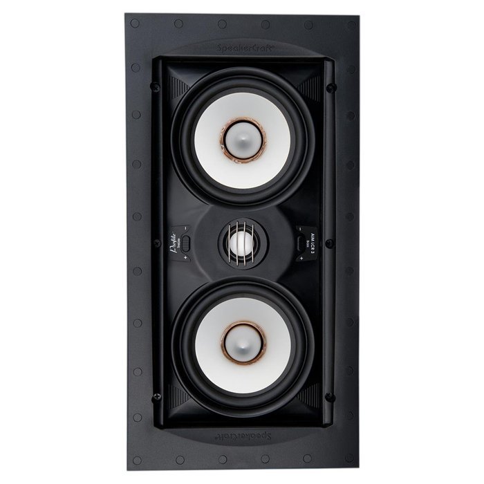 SpeakerCraft Profile AIM LCR5 Three In-Wall Speaker with Aimable Woofer - Each (Black)