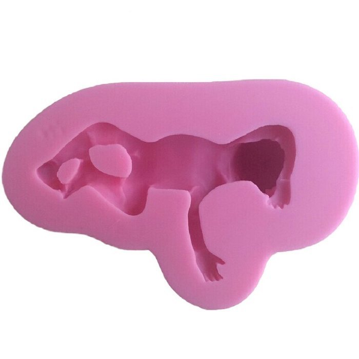FLYMOR 3D Sleeping Baby Mold Silicone Fondant Tools For Cake Decorating,Pink N3