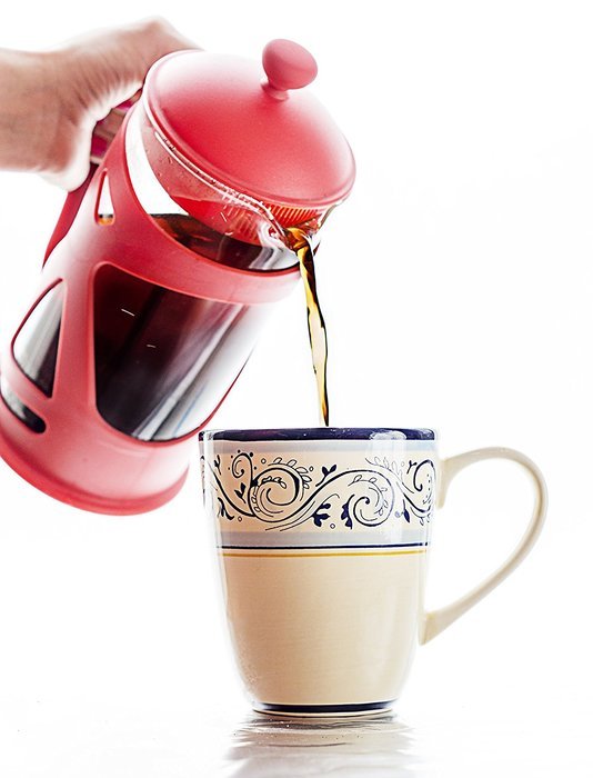 French Press Coffee Maker (8 Cup) by Sunlit, Brews Coffee and Tea, Red N6