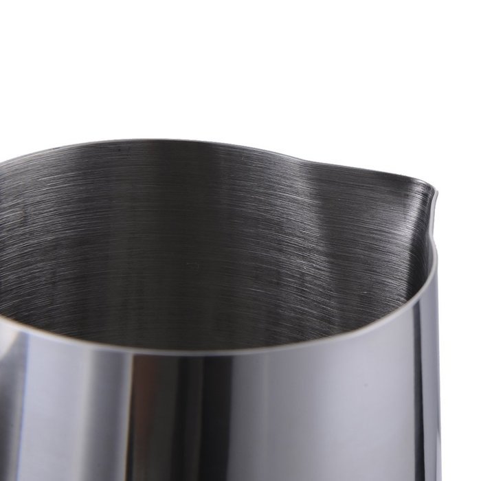 Awtang Milk Pitcher, Pointed Mouth Drawing Flower Cylinder Coffee Milk Frother N8