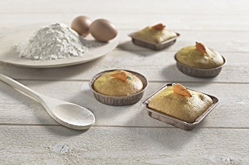 Paper Baking Square Single Portion Pie Mold, Easy baking / easy release ,no need to spray Size B 2-1/2 x 2-1/2... N3