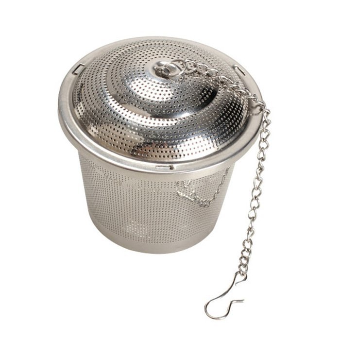 MENGDA Extra Fine Loose Leaf Tea Infuser / Stainless Steel Filter with Extended 7" Chain (1 pack) N4