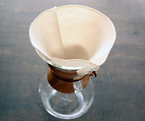 Chemex Coffee Filters Reusable Organic 6 Cup Style (Set of 2). Made from Organic Unbleached Cotton fabric. Fits...