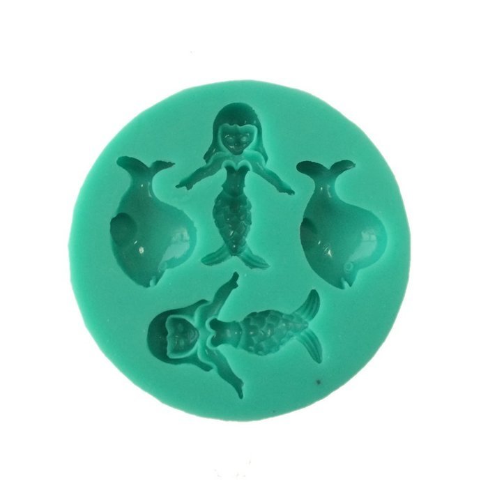 Yunko Mermaid Whale Sea Elemant Cake Decorating Fondant Silicone Mold Chocolate Candy Cupcake Mold N2