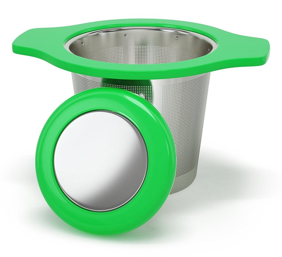 MyTea Infuser ~ Ultra Fine Loose Leaf Tea Infuser with Lid ~ Large Capacity Stainless Steel Tea Strainer Basket... N12