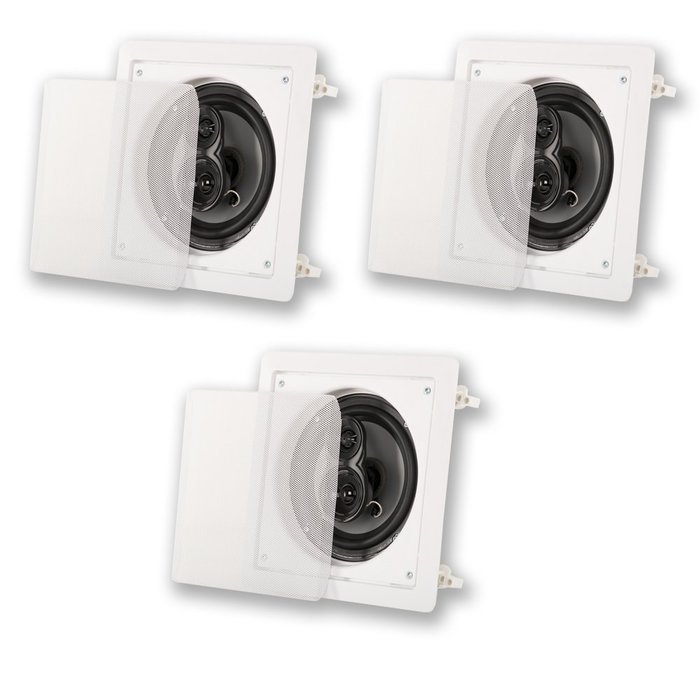 Acoustic Audio CS-I63S In Wall / Ceiling 6.5" Home Theater 3 Way 3 Speaker Set 900 Watt CS-I63S-3S