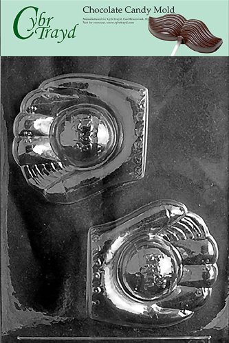 Cybrtrayd S049 Baseball Glove and Ball Chocolate Candy Mold with Exclusive Cybrtrayd Copyrighted Chocolate Molding...