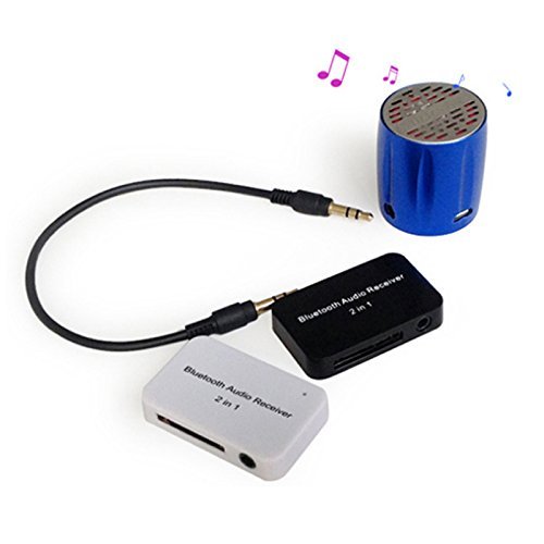 YUMQUA Portable Wireless 2 in 1 Audio Bluetooth Receiver Adapter with 30pin 3.5 mm Stereo Output A2DP for Home... N5