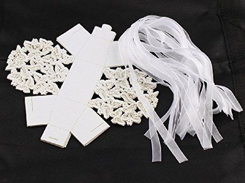 HG 50 Pack Laser Cut Butterfly Wedding Favor Box Birthday Shower Party Candy Boxes Bomboniere N3