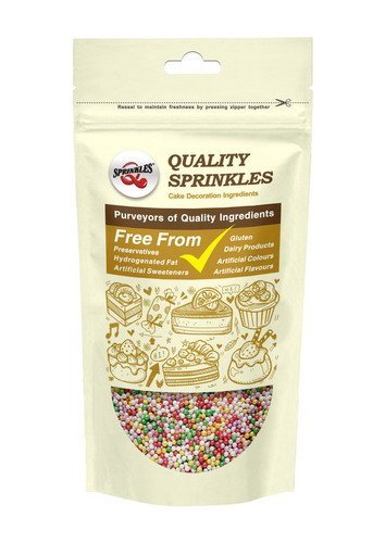 Natural Color Pearlized Rainbow NonPareils/ 100's & 1000's cake cupcake decorations