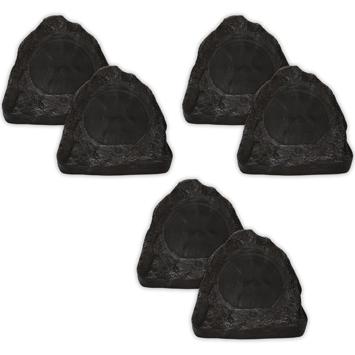Acoustic Audio G6RS Granite 6.5" Rock Speaker 3 Pair Pack Outdoor Weatherproof Speakers