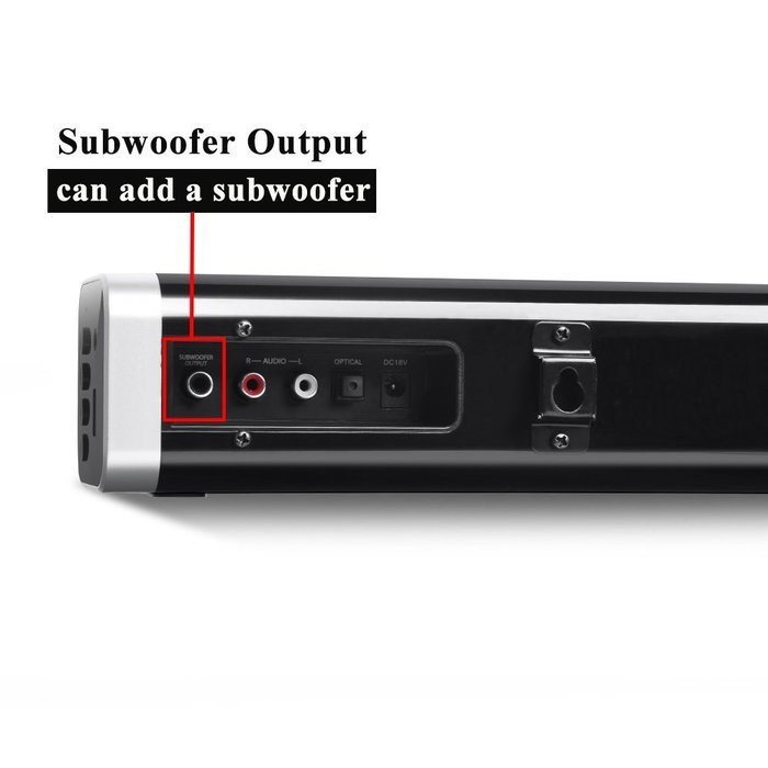 Bluetooth Soundbar, Joly Joy 30W Wireless Bluetooth Stereo Speaker 2.0-Channel Sound Bar with Remote Controller N4