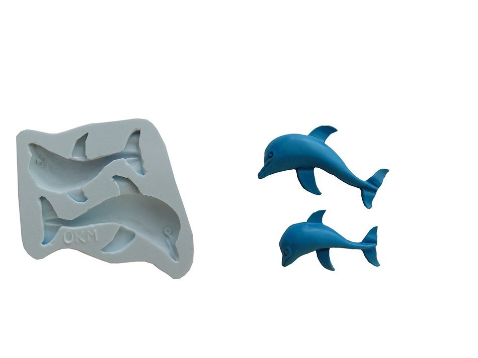 O.K Molds silicone dolphin cupcake decorating fondant gompaste supply M4801 N2