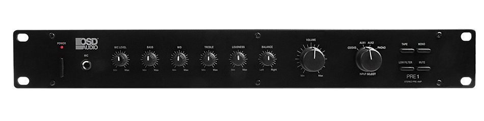 OSD Audio PreAmp Professional Home Studio Stereo Pre Amplifier Pre1