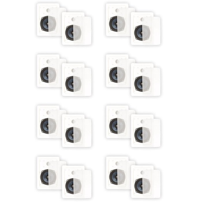Blue Octave BDW52 In Wall Speakers 2 Way Home Theater Surround Sound 8 Pair Pack