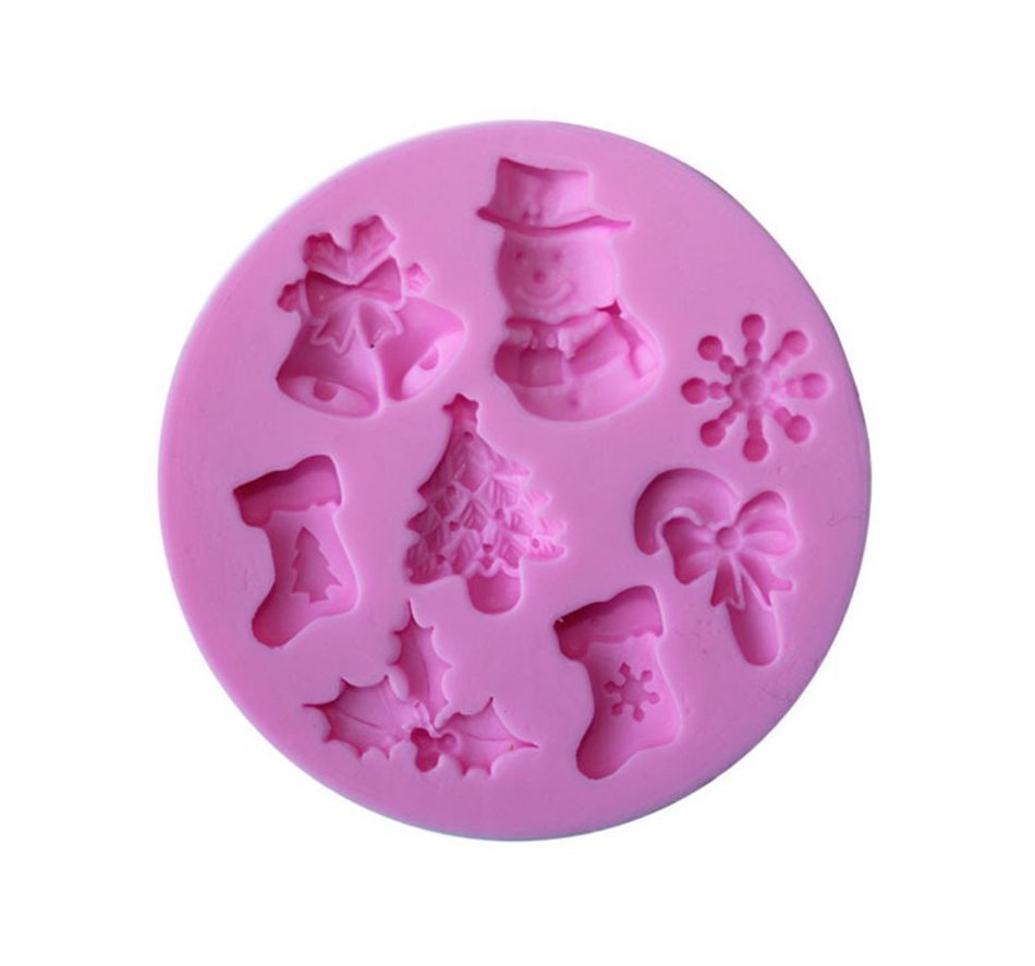 Christmas Gift - Christmas Fondant Silicone Sugar Mold Cake Decorating - Christmas Santa Sled Deer N11