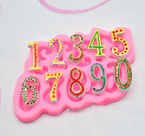 KOOTIPS Set of 1~9 pcs DIY Large Number Cake Silicone Mould Fondant Sugarcraft Cookie Plunger Cutter Mold Decorating... N2