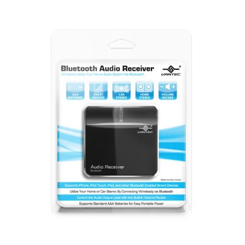 Vantec Bluetooth Audio Receiver for All Bluetooth Enabled Smart Devices (NBA-BTA350-BK) N4