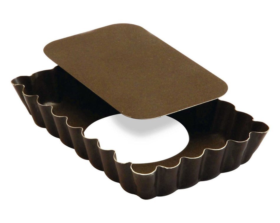 Gobel Small Rectangular Tart Pan Non Stick, Loose Removable Bottom