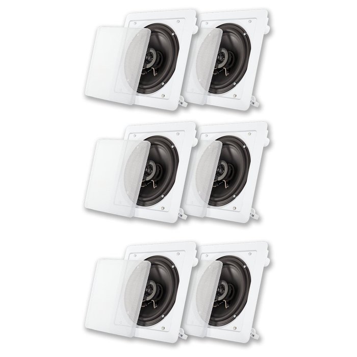 Acoustic Audio LC265i In Ceiling 6.5" Speaker 3 Pair Pack 1500W Home Theater LC265i-3PR