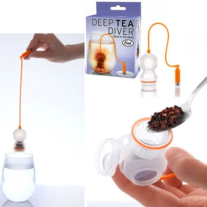 Deep Tea Diver Infuser Loose Leaf Strainer Bag Mug Filter Spice Fred Friends !! N4