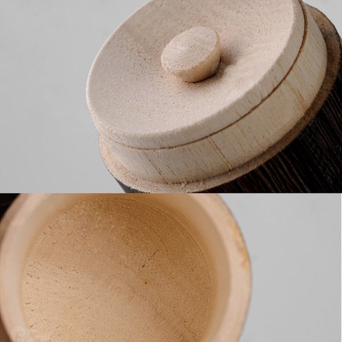 OLizee&trade; Natural Wooden Tea Container Tea Canister Tea Storage Caddy(Paulownia) N4