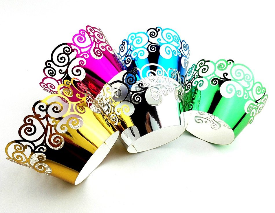 HuanX35 Muffin Cup Cake Wrapper Case Cupcake Papper Cup Liner Trays Party Liner Decoration Birthday Wedding Cake... N8