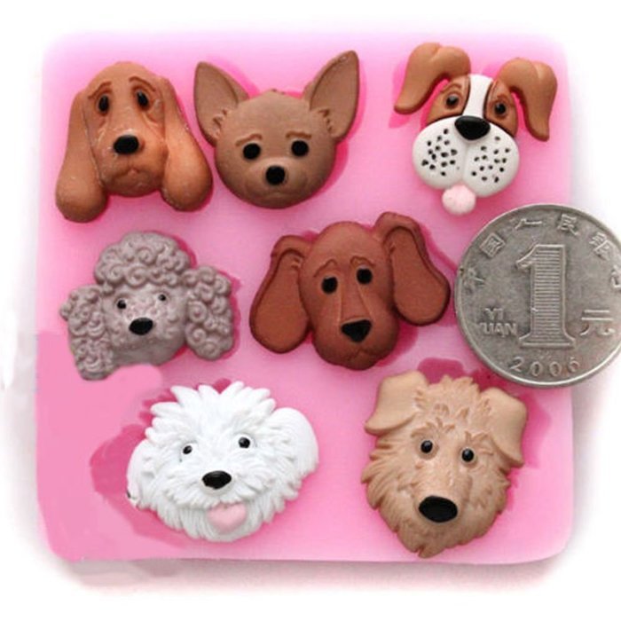 Silicone 3D Dog Fondant Mould Cake Decorating Chocolate Baking Mold Sugarcraft