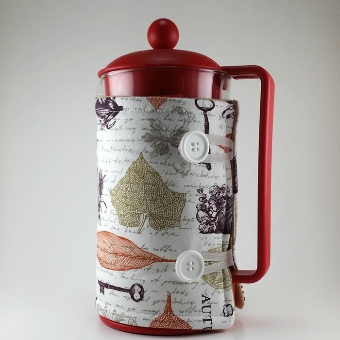 Autumn Leaves, French Press Cozy, 8 Cup Cafetiere Cosy N3