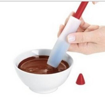 Witkey Cylinder Type Chocolate Cake Pen Pastry Decorating Pen Functions Silicone Plastic Pen N3
