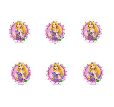 12ct Rapunzel Edible 3inch Large Cupcake/Cookie Image Kit