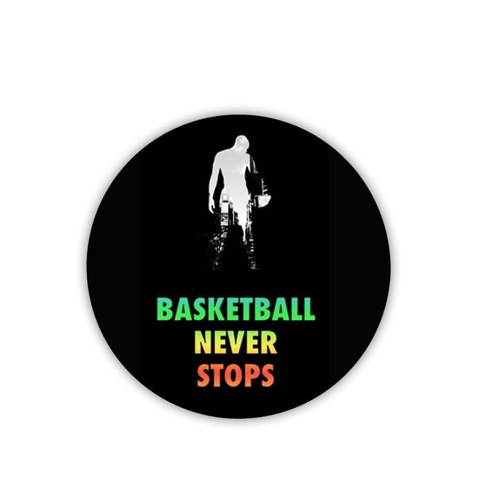 Generic Cup Mat New Print Basketball Never Stops Mdf Material N5