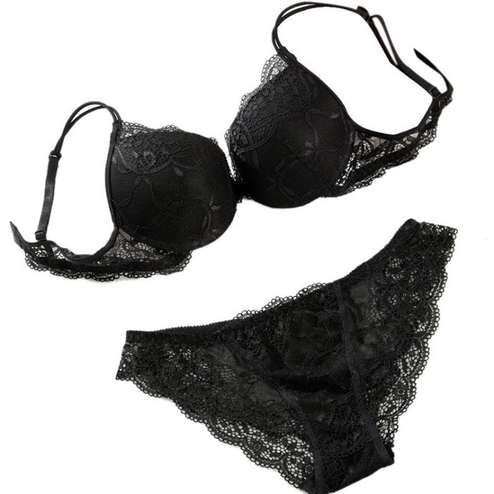 Underwear Suit Lace Bra , PHOTNO Women Push Up Lace Padded Bra Set Embroidery Underwear N8