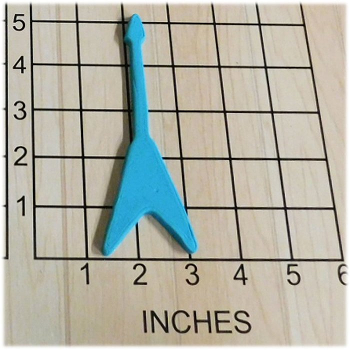 Gibson Flying V Guitar Shaped Fondant Cookie Cutter #1035 N2