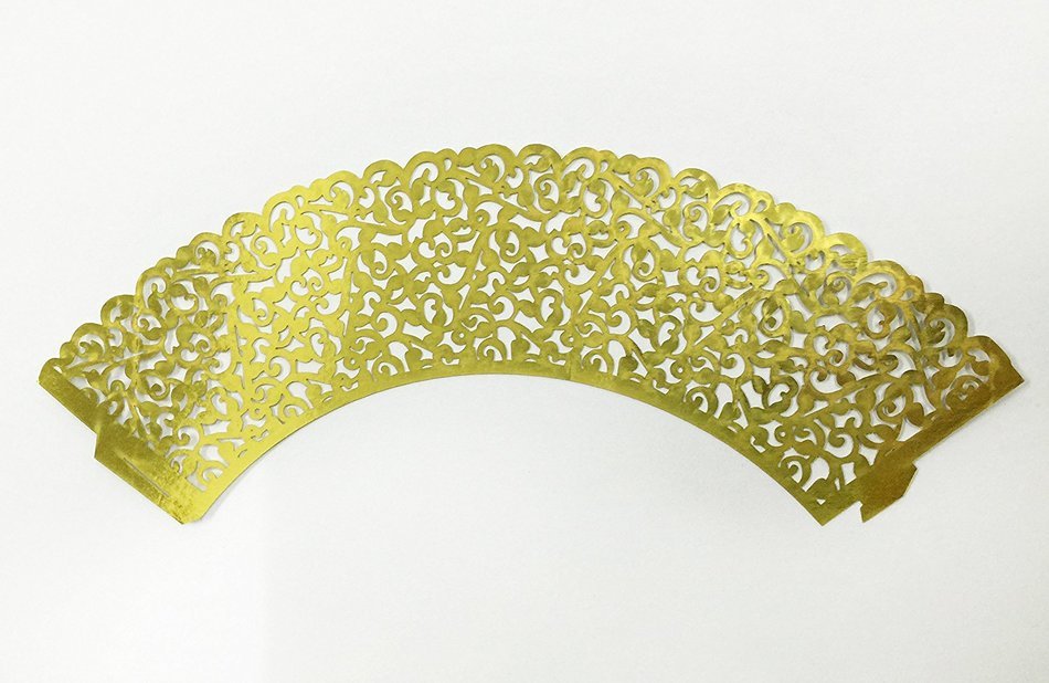 HUAL Cupcake Wrappers 50Filigree Artistic Bake Cake Paper Cups Little Vine Lace Laser Cut Liner Baking Cup Muffin... N4