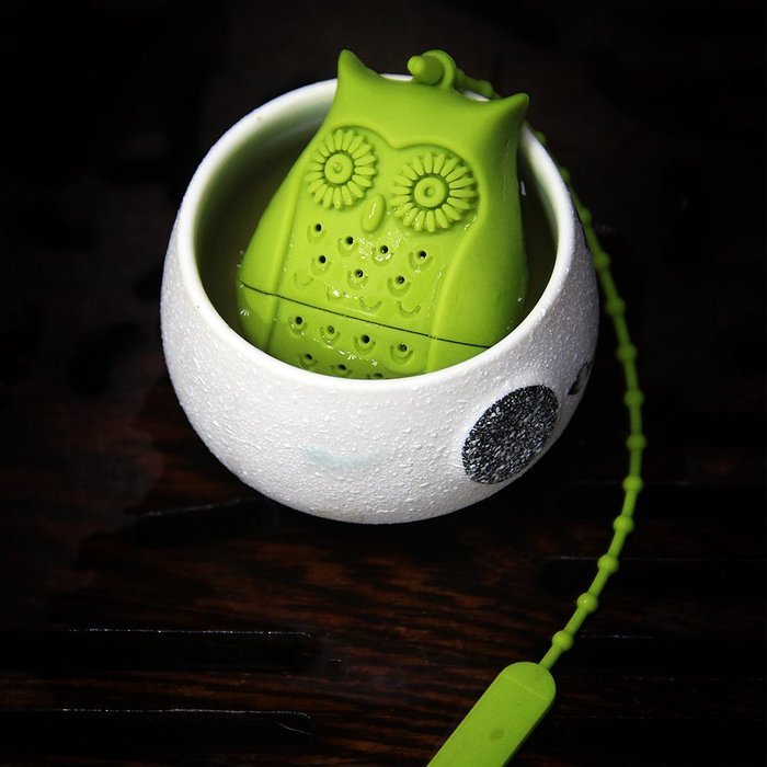 Owl Design Silicone Creative Tea Bag Reusable Tea Infuser Strainer Set Unique Cute Tea Set of 6PCS with Varying... N4