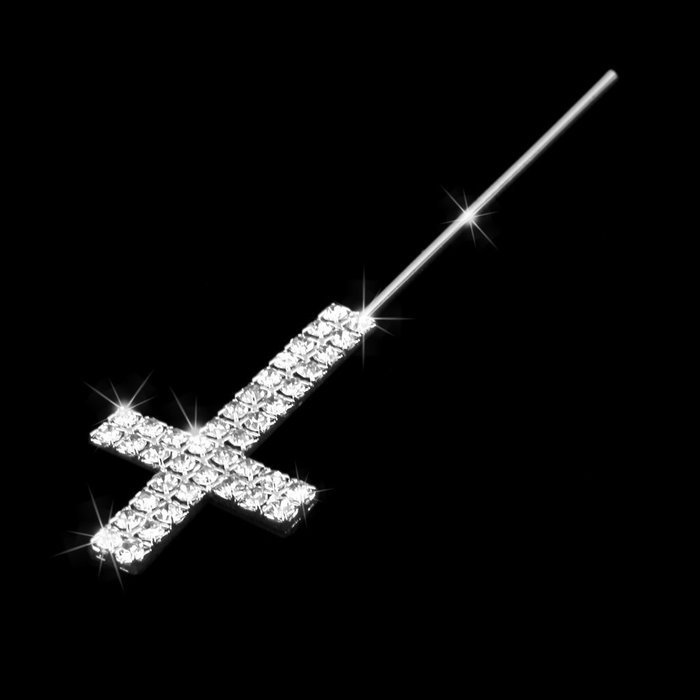 Rhinestone Cross Shape "+" Cake Topper Anniversary Decoration N7