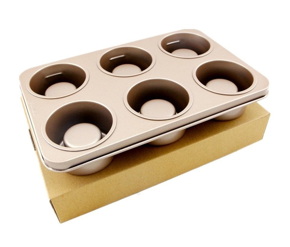 Professional Bowl Maker 6 Cup Cake Pan, 3 Layer Non-stick Surface, 2 Sides Can Be Used