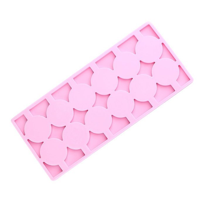 Carlie 12-Capacity Silicone Lollypop Mold Candy Mold Soap Mold Chocolate Mold With 20Pcs/Pack Sucker For Baking N3
