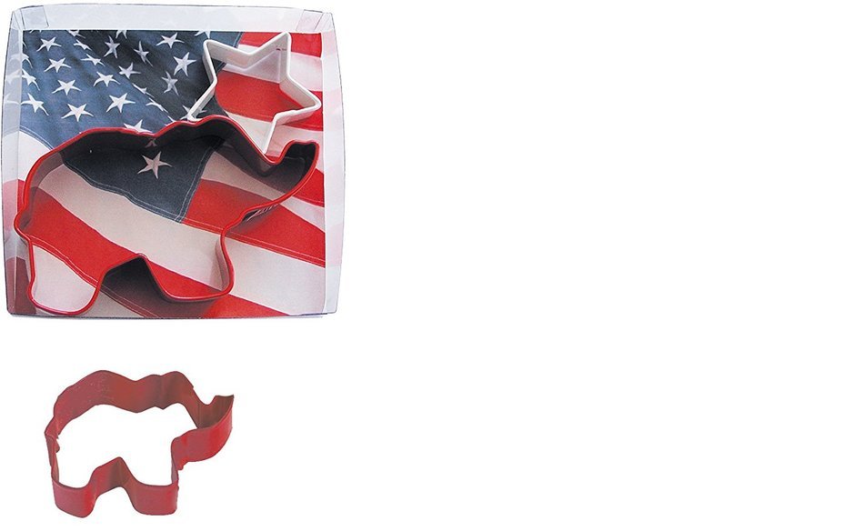 Political Election Cookie Cutter Sets (Both Parties) Democrat & Republican Set 12 Pieces N5