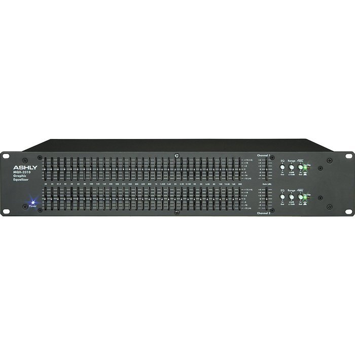 Ashly MQX-2310 Graphic Equalizer Constant Q Wein Bridge XLR 1/4 Inch TRS IO Connectors
