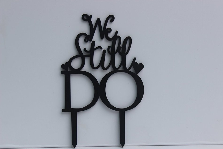 Meijiafei Cursive We Still DO Wedding Cake Decoration Soiree Collection