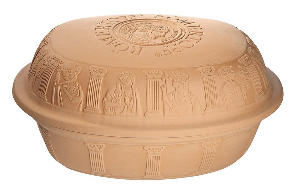 Romertopf Extra Large for Turkey Glazed Clay Roaster, 7.3 quart, Terracotta N2