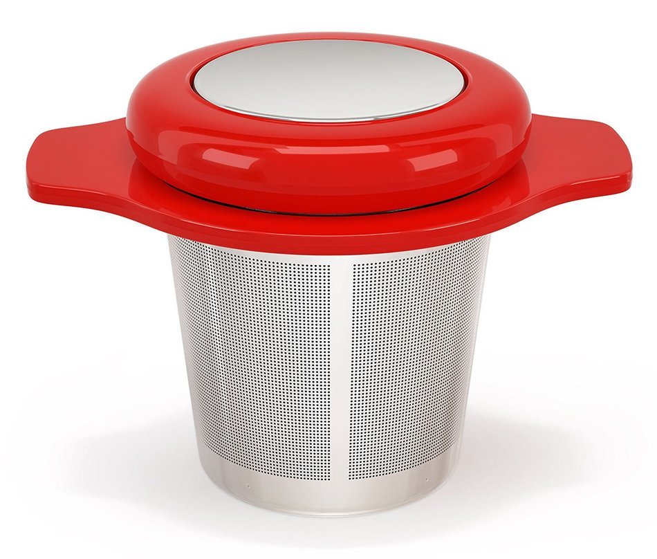 MyTea Infuser ~ Ultra Fine Loose Leaf Tea Infuser with Lid ~ Large Capacity Stainless Steel Tea Strainer Basket... N16